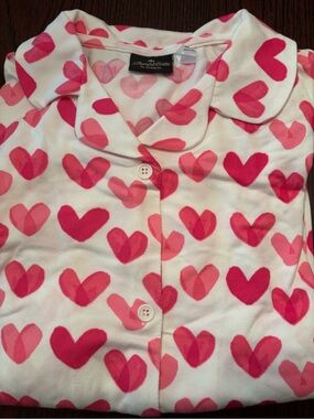 Bumblebella NWT Dreamy Jersey Notch-Collar Pajama Set Hearts NEW 💗